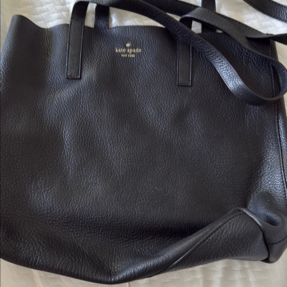 Kate Spade Black Pebbled Leather Tote
